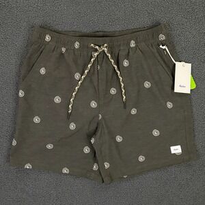 Katin Spiral Volley Swim Shorts Mens Medium Lead Gray Lined Trunks Hybrid